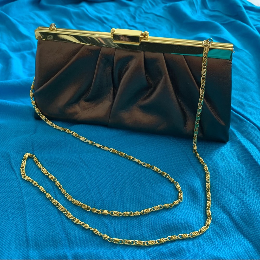 Vintage Gunne Sax Clutch Bronze/Gold Handbag